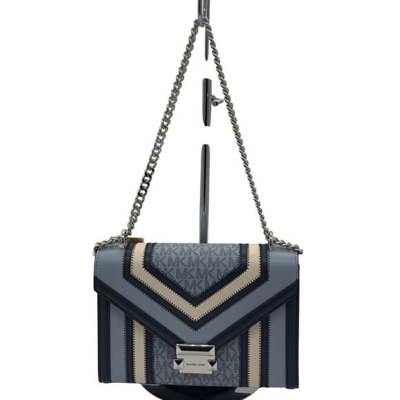 RETAIL $598 MICHAEL KORS Color-Block and Signature Logo Shoulder Bag*NEW/tags - Picture 2 of 5